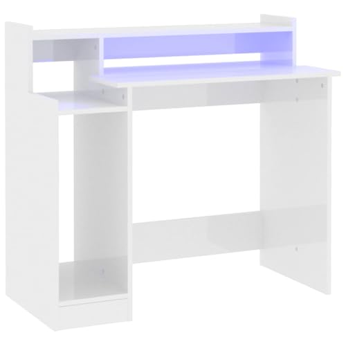 Generico Escritorio con LED brillante 97 x 45 x 90 cm de madera multicapa kangqiling805558