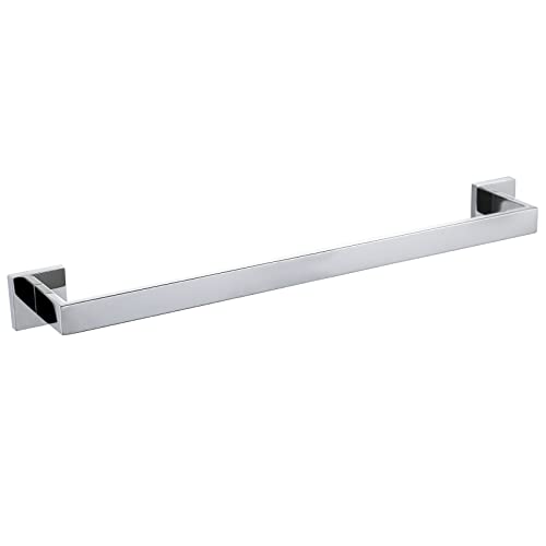 TNOMS Polished Chrome Single Towel Bar Bathroom Hardware Accessories Towel Holder for Bathroom,Wall Mount Stainless Steel 23.6 Inch