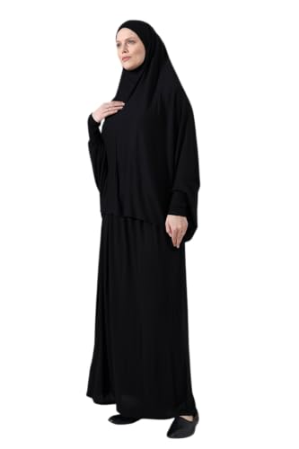 Image of Muslim Dresses for Women, Two-Piece Long Sleeve Islamic Prayer Dress, Hijab