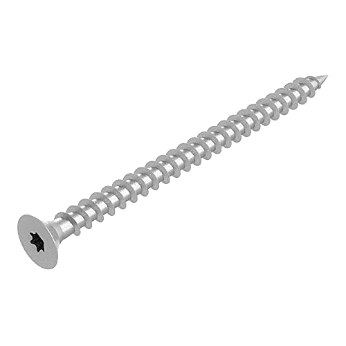 Tornillo SECCARO para aglomerado 3.5 x 50 mm, acero galvanizado, tornillo para madera con rosca completa, TX / hexalobular, 150 piezas
