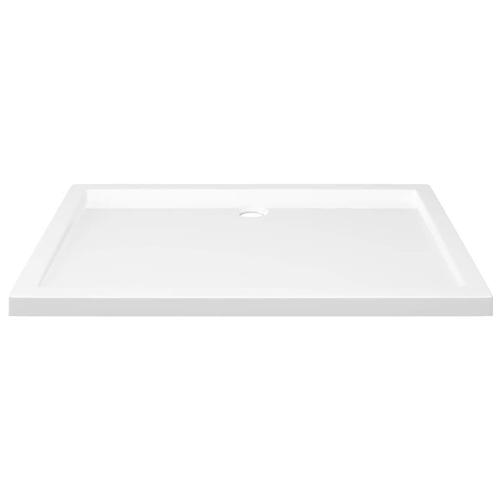 Plato de ducha rectangular ABS 70 x 100 cm, plano, reforzado con