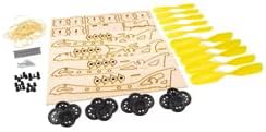 Pitsco Education Prop Racer Pack, Rubber Band Powered Car Kit, Laser Cut Parts, STEM Education for Teaching Torsion and Energy