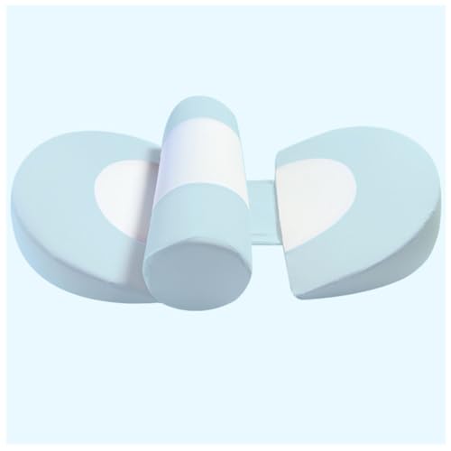 HHCTEBEC Almohada de Embarazo con cuña para Dormir, Almohadas de Apoyo Corporal de Maternidad para Espalda, Caderas, Vientre, piernas, Almohadas de Embarazo Suaves y Ajustables, Funda,Azul,B