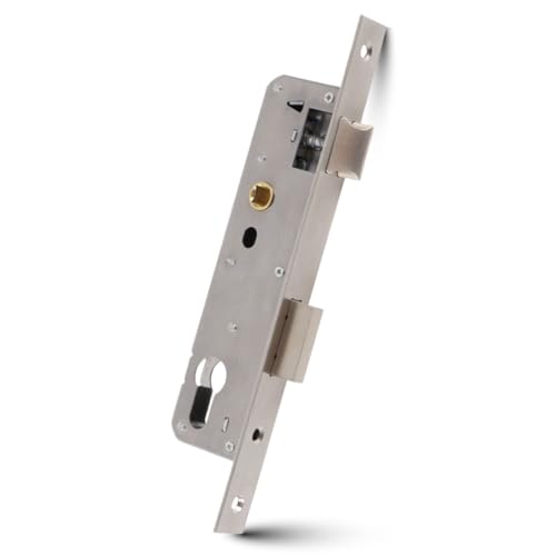 Rohrrahmenschloss, Edelstahl Einsteckschloss 85x25mm für Gartentor & Metalltür, Türschloss Gartentor, für Links Rechts