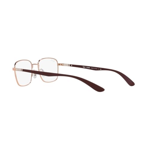 Image of Ray-Ban Unisex Rx6478 Rectangular Prescription Eyewear Frames, Copper /Demo Lens, 53 mm