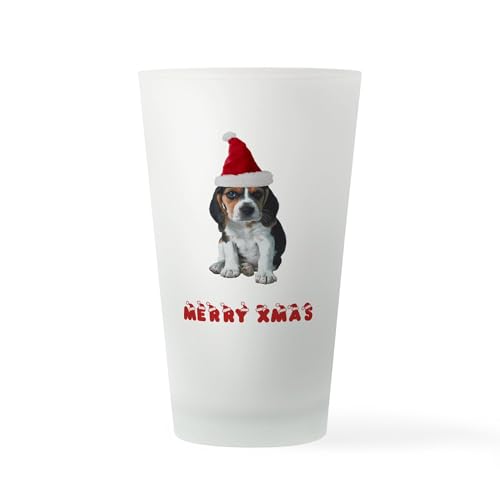 CafePress Beagle Christmas Pint Glass, 16 oz. Drinking Glass
