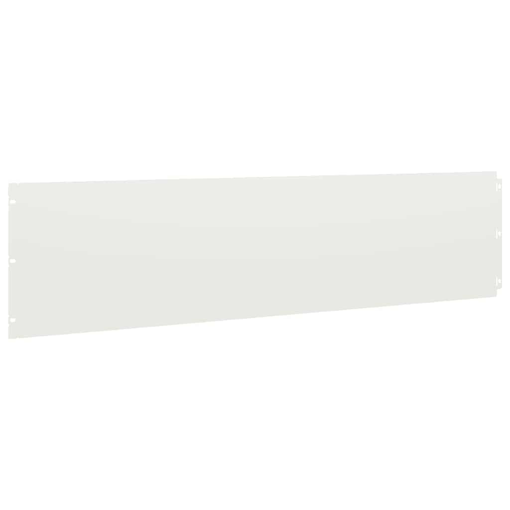 Krawędzie trawnika, 10 szt., białe, walcowana na zimno, 25 x 103 cm, obramowanie grządki, obrzeża ogrodowe z systemem wtykowym, do obramowania grządek, trawnika, tarasu, ścieżki, rabaty