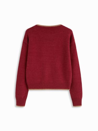 Image of CIDER Women's Fall Sweaters Long Sleeve Cute Sweaters Bear Graphic Crewneck Soft Knit Casual Cropped Pullover