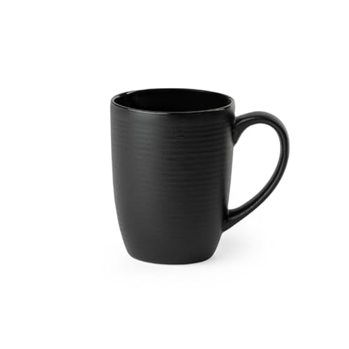 Image of Clay Craft Fine Ceramic Horizon Microwave Safe Coffee & Milk Mug, 360Ml, 1 Piece, Black, Mug for Coffee, Ideal for Gifting, Perfect for Home & Office