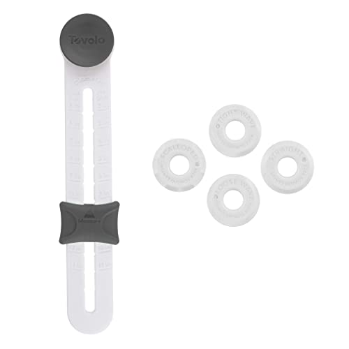 Tovolo Precision Pie Crust Cutter With Measurement Guide, Nylon Pastry Wheel With 4 Edge Designs, Perfect Pie Crust Baking Tool, Dishwasher-Safe Pastry Accessory