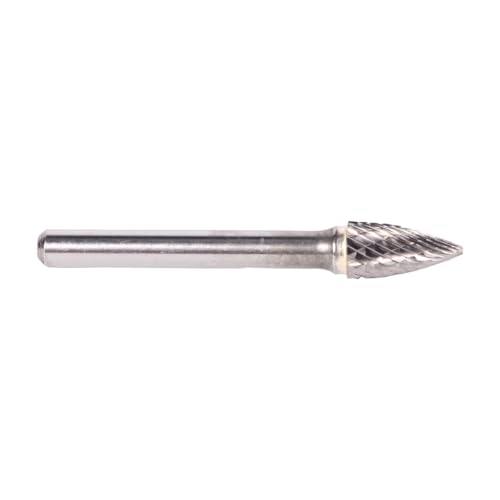 Image of Drill America SG-15 Carbide Burr /Rotary File Tree Pointed-End Double Cut for Die Grinder 3 /4 inch Dia. x 1-1 /2 inch Cut Length with 1 /4 inch Shank and 3-1 /4 inch Overall Length, DUL Series