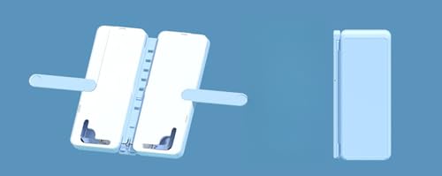 Qfmrブックスタンド 筆箱 ペンケース おしゃれ 書見台 本立て 多機能 大容量 ホワイトボード付き かわいい 折り畳み 持ち運びやすい 読書台 男の子 女の子 筆入れ 小物収納 (ブルー)