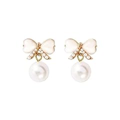 White Pearl Earrings