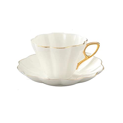Tasse à thé de bureau élégante en porcelaine avec sa soucoupe