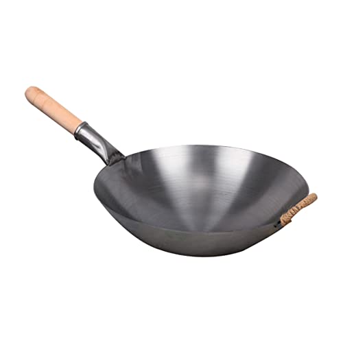 Wok de hierro con mango de plástico y acero antiadherente miniatura 1