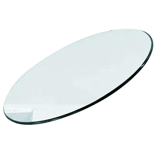 48 Zoll Runde Tischplatte Aus Klarem Glas, 8 Mm Dick, Ersatz-Glastischplatte, für Esstische, Beistelltische und Terrassentischplatte(80cm(32inch))
