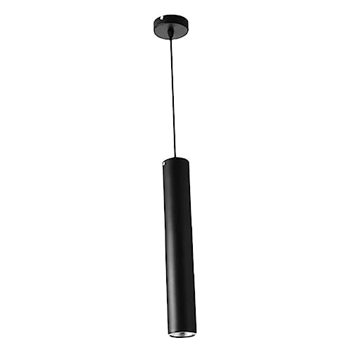Operitacx Spotlight Downlight lámpara de tubo moderno lámpara colgante cilíndrica candelabro de luz araña de personalidad creativa arañas LED cilíndricas aluminio Black
