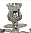 Silver Plated Candelabra with 5 Branches 9.5" Height