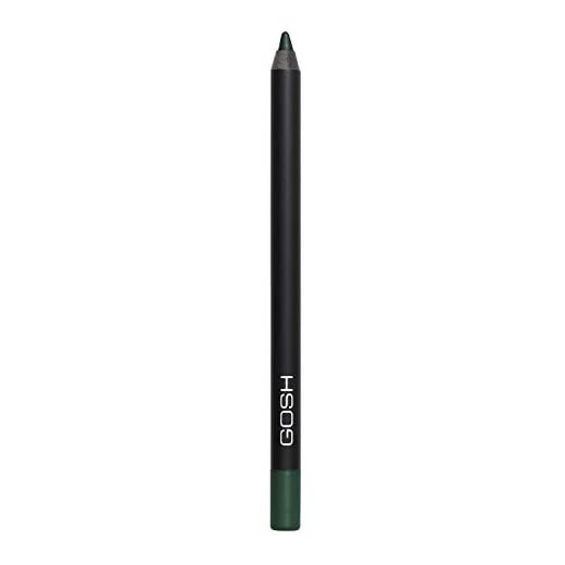 GOSH Velvet Touch Eyeliner & Kajal mit weicher Textur und hoher Deckkraft | wasserfest | perfekt zu Maskara | mit pflegendem Vitamin E und Jojobaöl | vegan & parfümfrei (Woody Green)