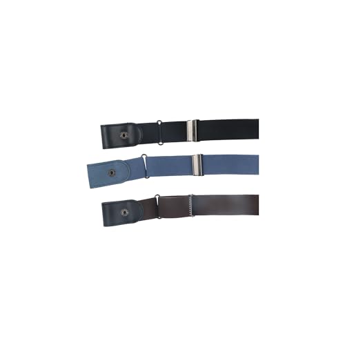 3 Pack No Buckle Belts for Women Men, Buckle Free Invisible Belts Comfortable Adjustable Stretch Waist Belt for Jeans Shorts Pants3