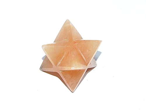 Aventurine orange Merkaba Star petite pierre de soin et géométrie sacrée