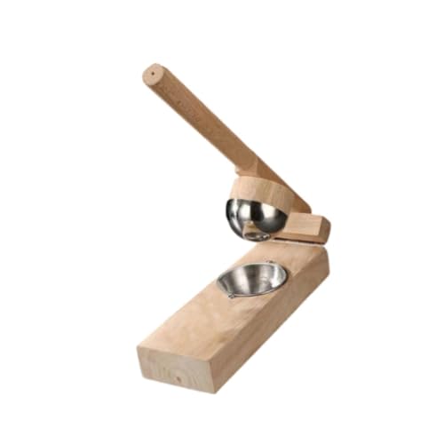 DimyFew Mochi Skin Maker Qingtuan Ball Kitchen Tool Empanada Maker Press Qingming Skin Maker Dough Presser for Home Party, Rubber Wood 8CM - Thumbnail 7