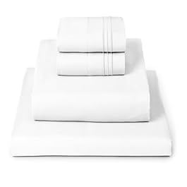 Mellanni Queen Sheets Set – 4 PC Iconic Collection Bedding – Hotel Luxury, Extra Soft, Cooling Bed Sheets – Wrinkle, Fade, Stain Resistant (Queen, White)
