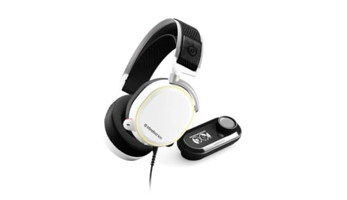Image of SteelSeries Arctis Pro + GameDAC Wired Gaming Headset - Certified Hi-Res Audio - Dedicated DAC and Amp - for PS5 /PS4 and PC - White