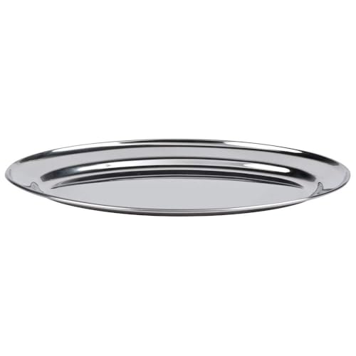 Image of KMW Stainless Steel Oval Platter 40 cm (0.7 mm) | for Effortless Food Preparation | Professional-Grade Build