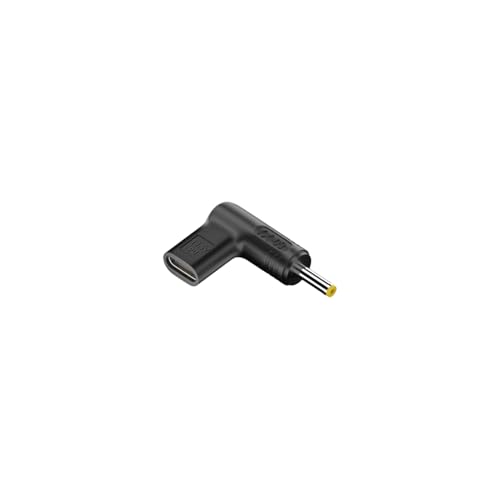 ���{�̒������ USB-C to DC�ϊ��A�_�v�^ 100W PD�Ή� 18.5V-20V �}���[�d ���ϋv�i�C���� L���R�l�N�^ �m�[�gPC ���[�^�[ ASUS HP Dell Lenovo Acer�Ή� ���S�ی� (4.0*1.7, 1��)