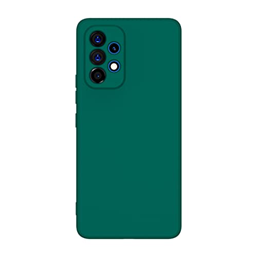Image of Kapa Matte Lens Protective Back Cover for Samsung Galaxy A73 (5G), Slim Silicone with Soft Lining Shockproof Flexible Full Body Bumper Case (Green)