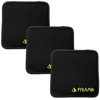 bowlingball.com (3-Pack Microfiber Bowling Ball Shammy Towel) Space Pyramid - Premium Quality Bowling Ball Shammy Pad with Easy Grip Backing - Cleans Dirt and Oil to Improve Ball Reaction and Scores