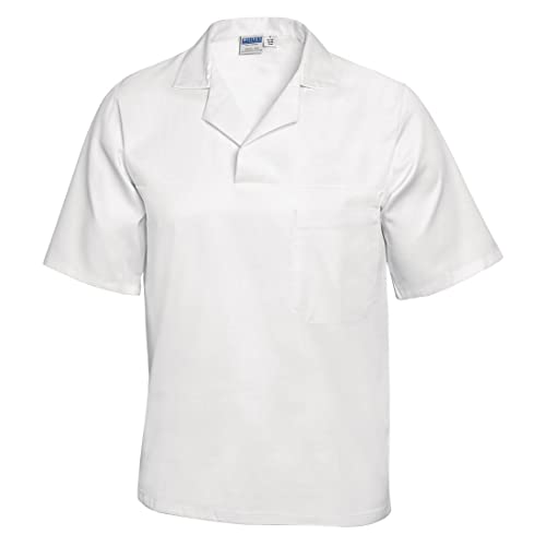 Portwest Camisa De Panadero, Manga Corta, Tamaño: S, Color: Blanco, 2209WHRS