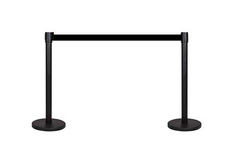 Sistema de guía de personas flexible - Soporte base 300 - 3 m de longitud de correa, soporte de barrera, banda de cierre, postes de bloqueo Cover