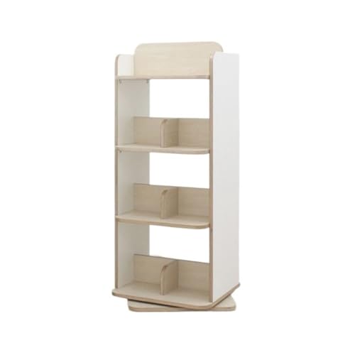 Estantería giratoria de madera organizador vertical de pie para libros 2