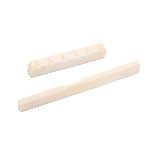 HEMOTON 6-string Guitar Classical Bone Pillow Upper Lower Arch Shape Beef Saddle Bone Ideal Guitar Accessory