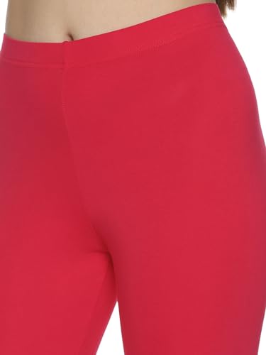 Image of Women's Soft Cotton Ankle Length Leggings | 4 Way Stretch | Mid Rise | Stretchable & Comfortable