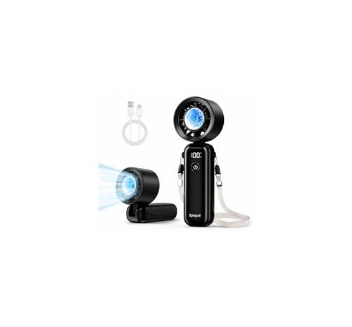 Spopal Rechargeable Handheld Fan with Ice Cooler for Travel Commuting