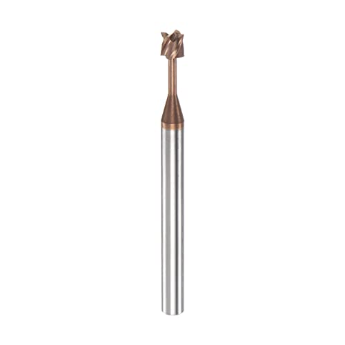 Image of HARFINGTON T Slot End Mill Milling Cutter 4mm Cutting Depth 4mm Shank Solid Carbide Titanium Coated 4 Flutes for Stainless Steel Alloy