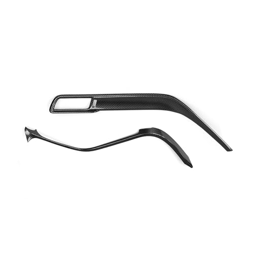 Image of 2PCS Center Console Strips Trim Molding Cover Decal Carbon Color ABS Sticker Passenger Dash Decoration Compatible with Toyota Camry XV70 2018-2024 Accessories