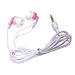 TFD Supplies Wholesale Bulk Earbuds Headphones 100 Pack For Iphone, Android, MP3 Player - Pink