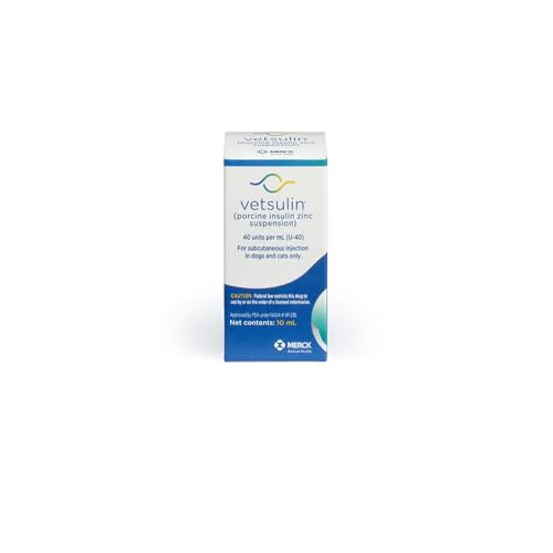 VETSULIN (porcine Insulin zinc susp.) Injection for Dogs & Cats 10mL U-40