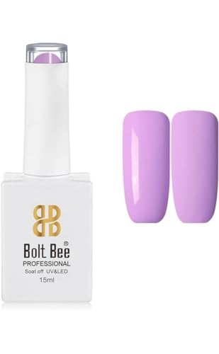Image of Bolt Bee Lavender Blush Color Gel Nail Polish Soak Off UV Gel DIY at Home 15ML Manicure Salon Nail Art