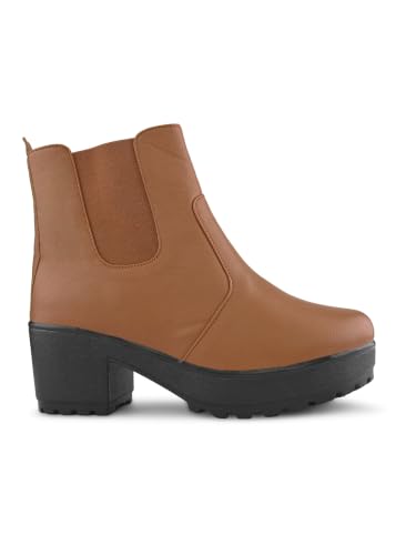 Image of XE Looks Attractive,Comfortable & Stylish Casual High Block Heel Boot For Women Ankle Length Design