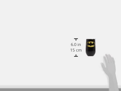 Image of Spoontiques 16951 Batman Logo Stainless Tumbler, One Size, Black