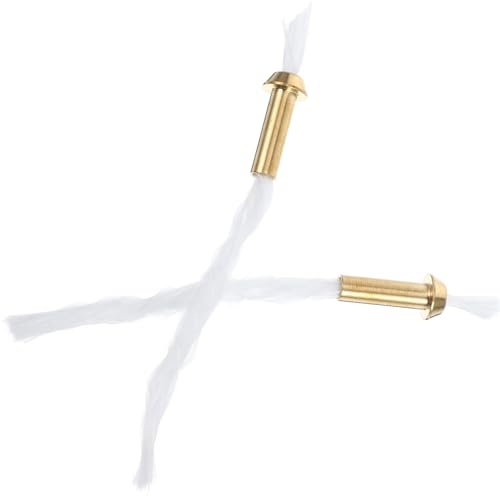 ibasenice Lot de 2 Mèches en Cuivre pour Lampe à Pétrole et Lampe à Huile, Compatibilité Polyvalente Support en Fer, Ouverture Optimale Combustion