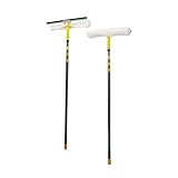 Kit de escobilla extensible para ventana, poste de aluminio de grado profesional para una limpieza eficiente de ventanas