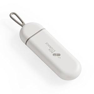 OFIDUS Reispillenorganizer, 3 Cellen Draagbare Pillendoos met Siliconen Draagkoord, Zakpillendoos met Vochtbestendige Strip, Kleine Medicijndoos Voor Kantoor, Reis, Sportschool (Wit)