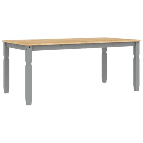 Table à manger en pin massif gris Corona au design robuste et durable - 7