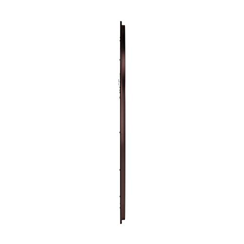 Image of Howard Elliott Collection George Round Chocolate Brown Wall Mirror, Bevelled Vintage Hanging Wood Framed Vanity Mirrors for Home Decor, Living Room, Bathroom, Bedroom, or Hallway, 36 Inch Round